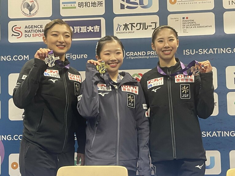 記者会見での日本勢　©Akiko Tamura