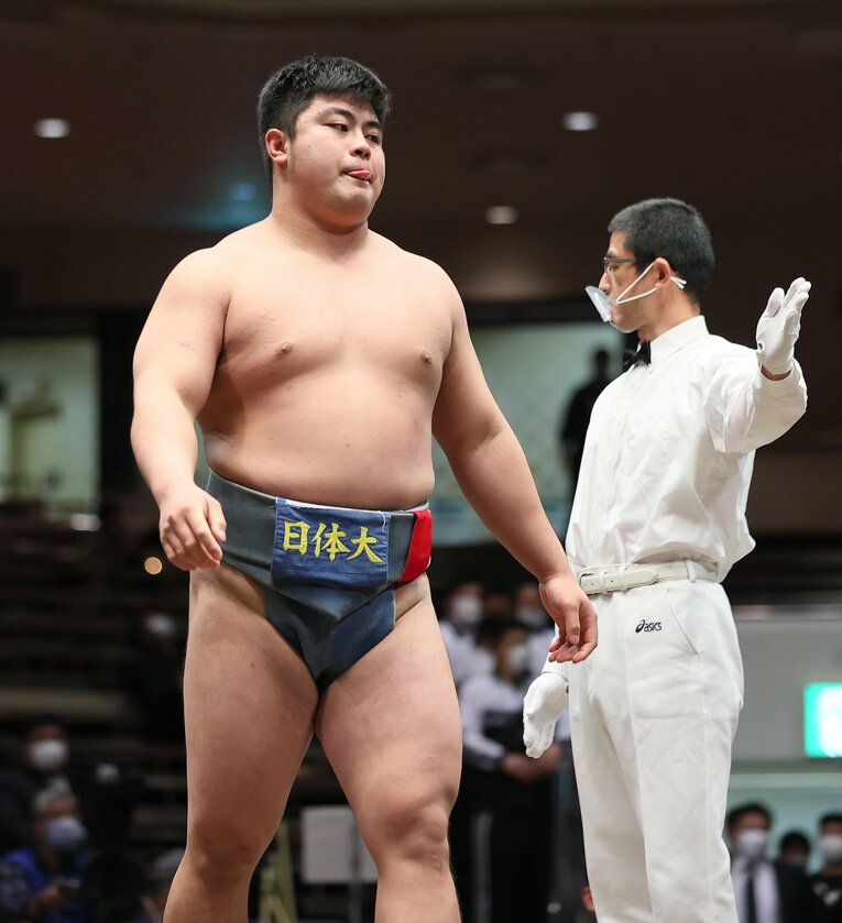 身長185cm、体重130kgの恵まれた体　©JIJI PRESS