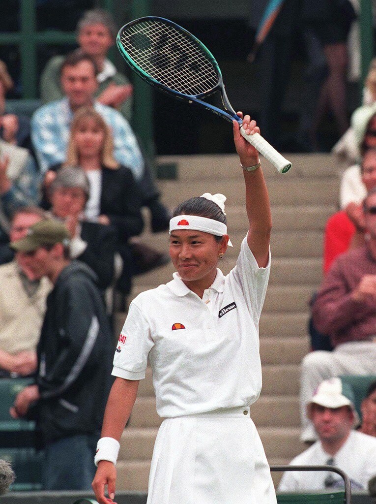 日本人で初めてウィンブルドン準決勝に進んだ25歳の伊達公子　©AFLO