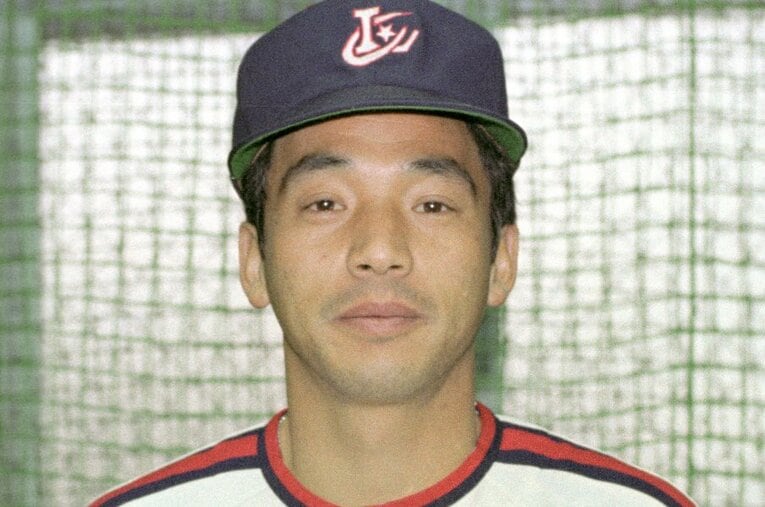 1978年ドラフト3位指名、25歳でロッテに入団した落合博満。1982年、85年、86年と三度の三冠王を獲得している ／ photograph by KYODO