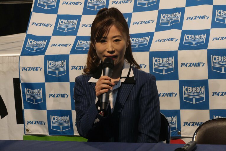 第1子出産からの復帰会見にて　©Norihiro Hashimoto