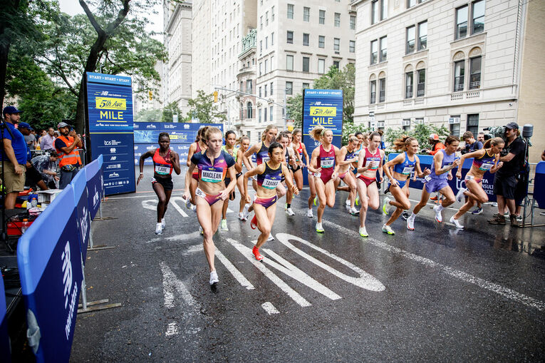 9月11日のNYマイルレースに出場した田中希実　©︎NYRR