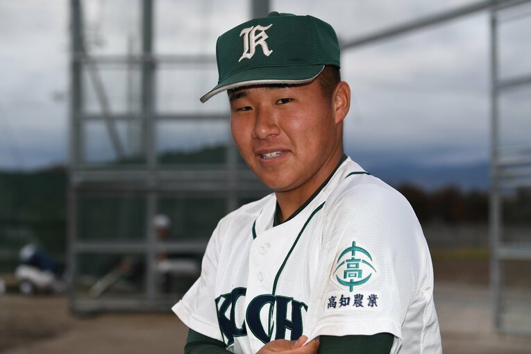 2年生捕手の山本滉壬朗（こうざぶろう）。兄は新入部員0人の翌年に入部した5人のうちの1人 ©Kota Inoue