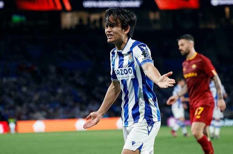 EL敗退となった久保建英とソシエダ。しかし直後のリーグ戦で久保はゴールを記録している ／ photograph by Daisuke Nakashima