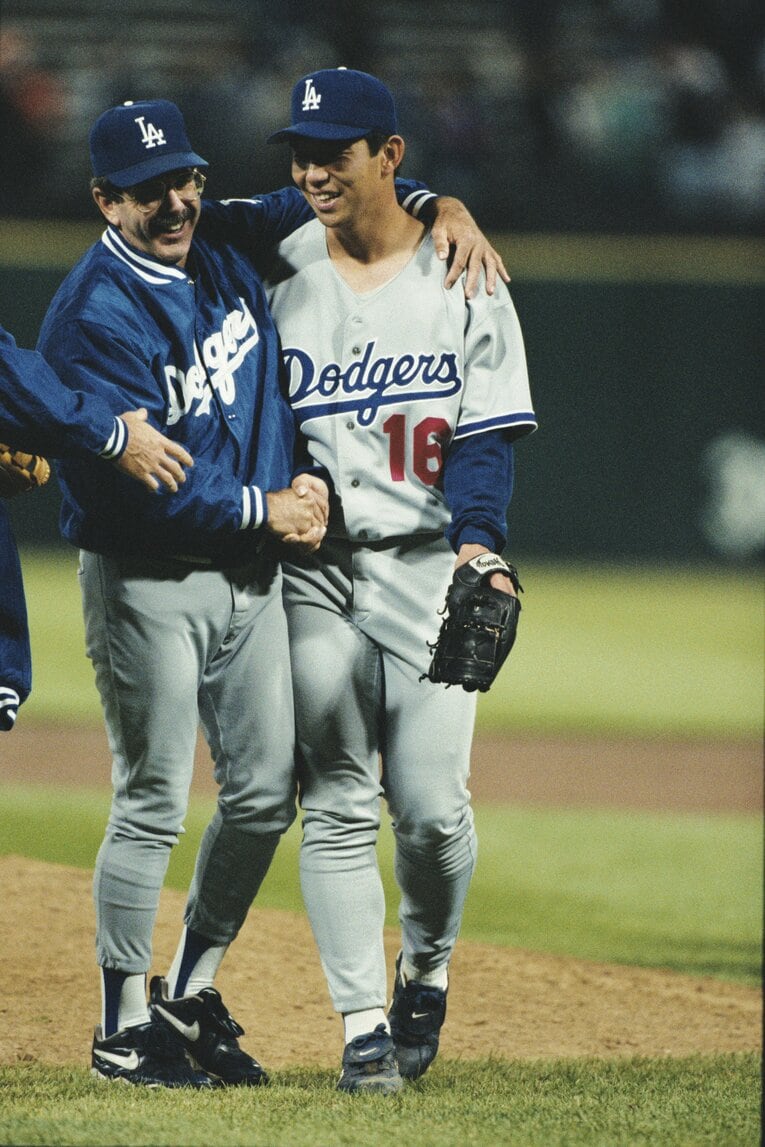 ウォーレスコーチと野茂　©Koji Asakura