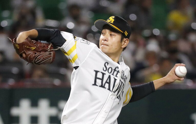 ホークスきっての餃子好きだという大竹耕太郎投手　©︎Kyodo News