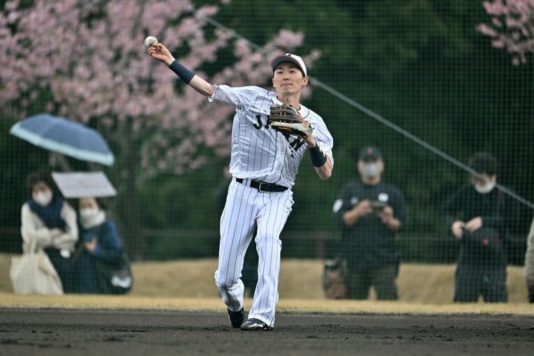 宮崎合宿でも状態を良さを感じさせていた源田　©︎Hideki Sugiyama