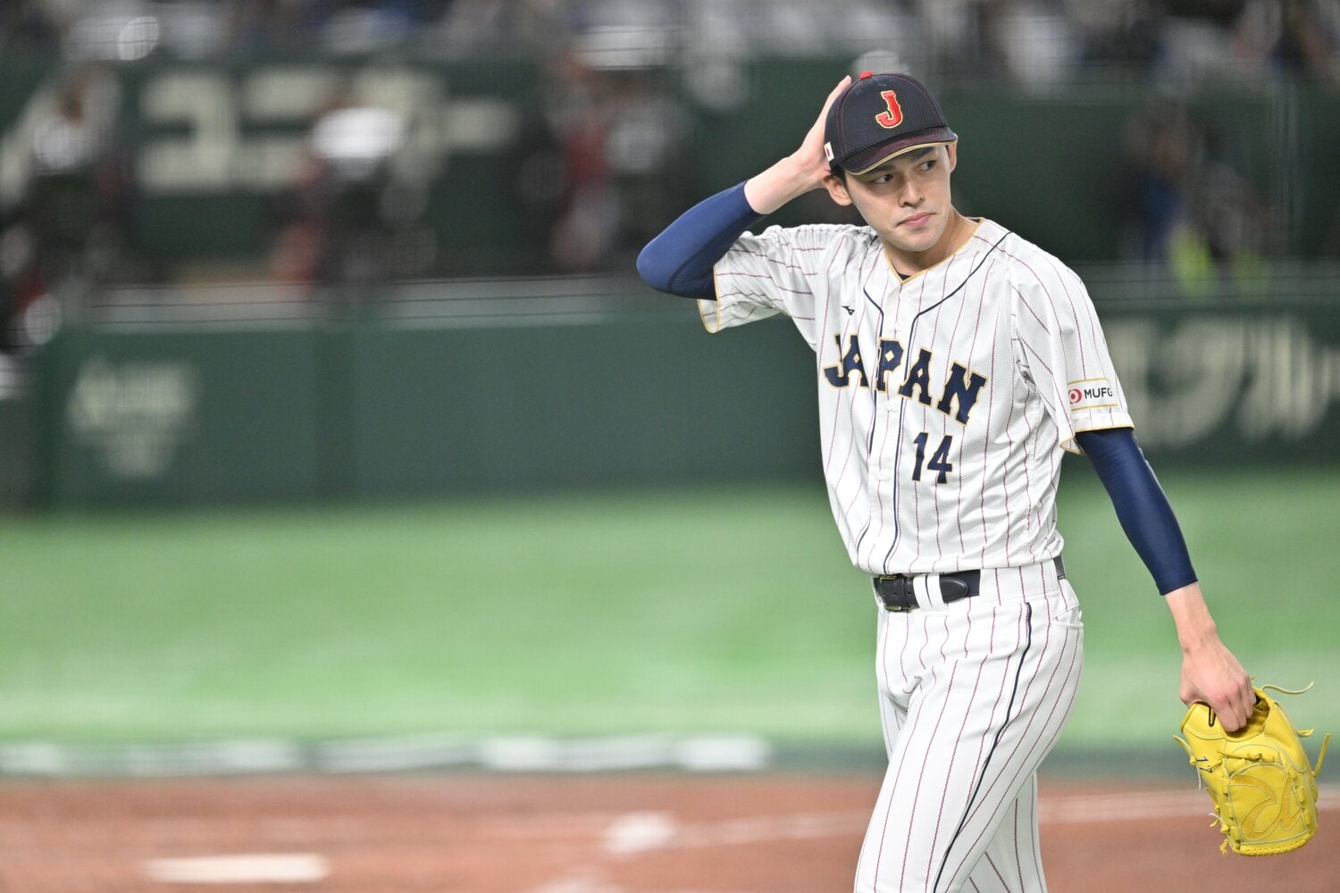 チェコ戦で4回途中2安打1失点（自責点0）と好投した佐々木朗希　©Naoya Sanuki