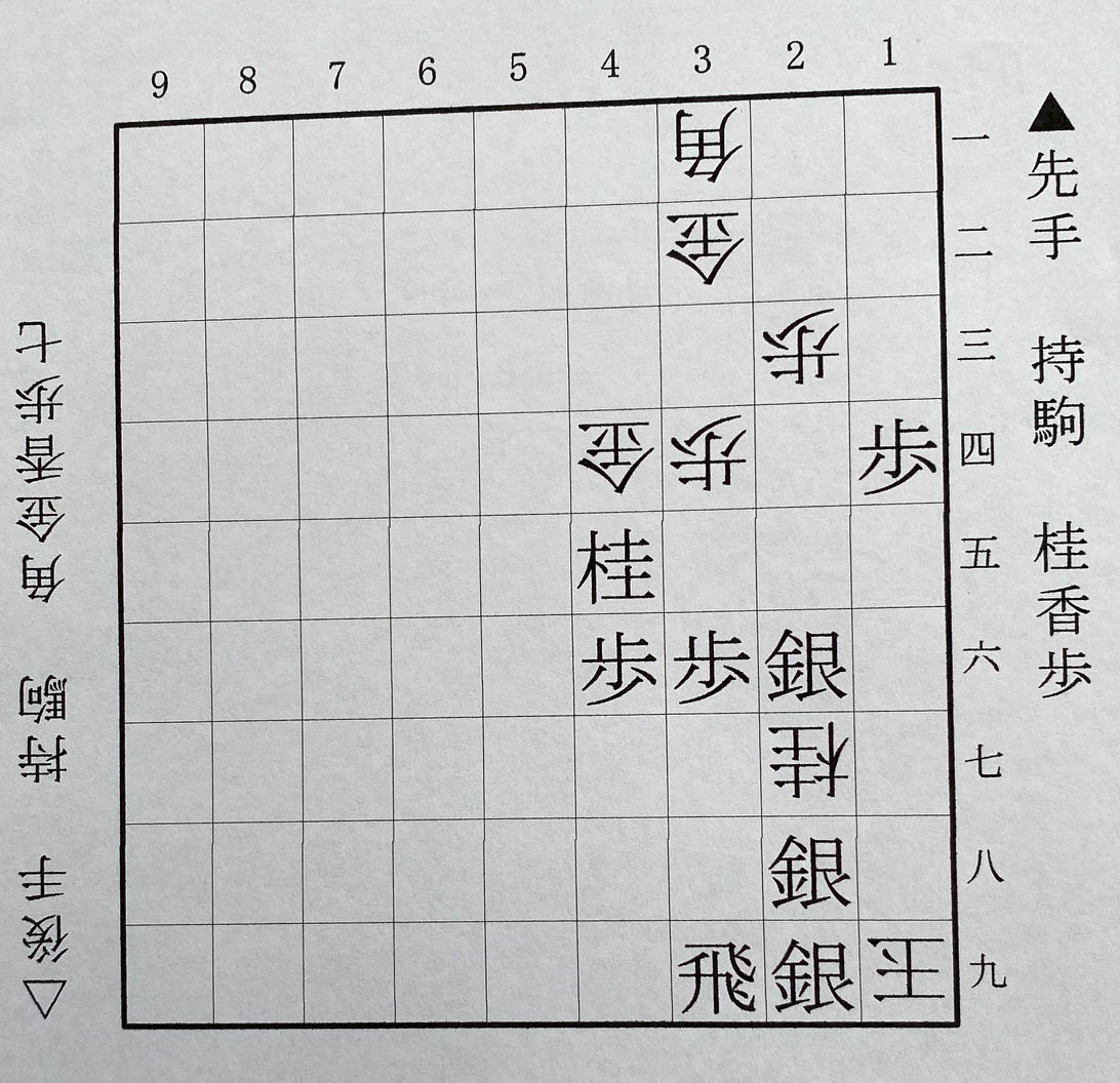 第3図は▲2八銀引まで(下側の先手は南、上側の後手は羽生) ©Noboru Tamaru