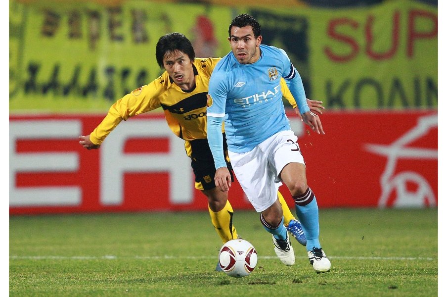ELではマンチェスター・シティ所属時のテベスともマッチアップ©Getty Images