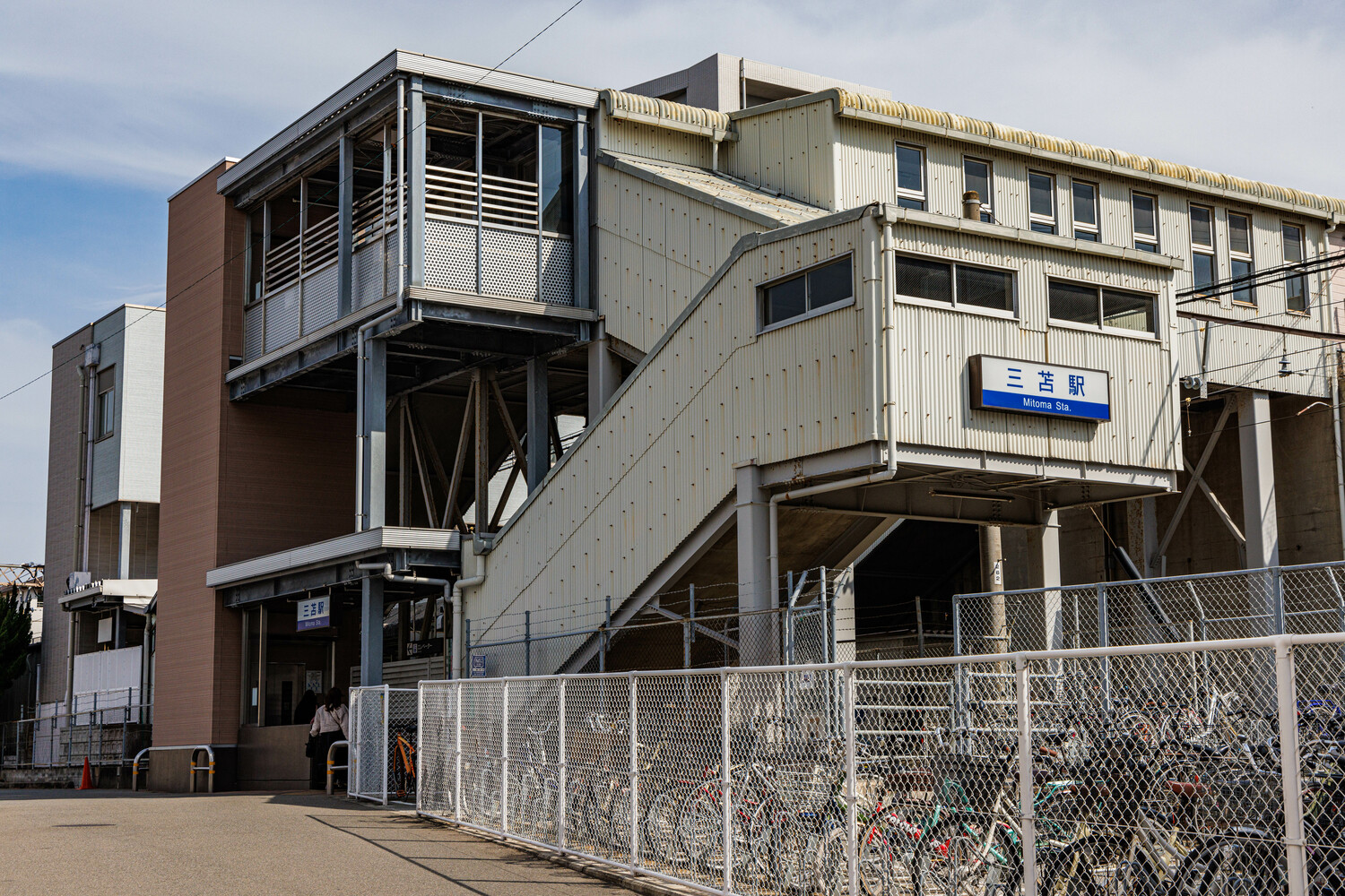こちらがホームと同じ水準の駅西側