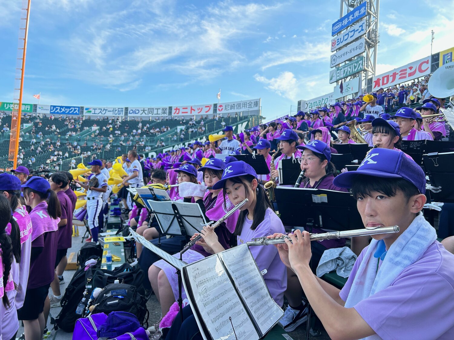 金足農業の応援は、農業系の学科のある有馬高校に依頼 ©Yukiko Umetsu