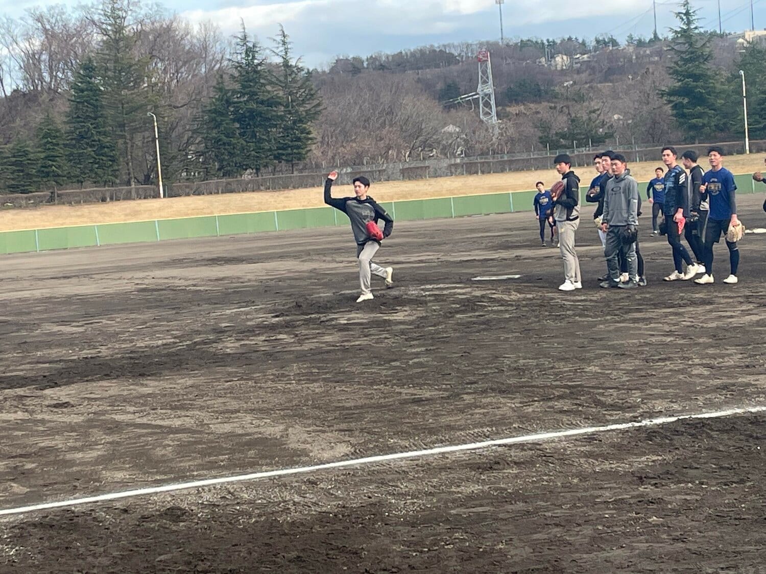 バント処理の練習 ©Hideaki Ujihara