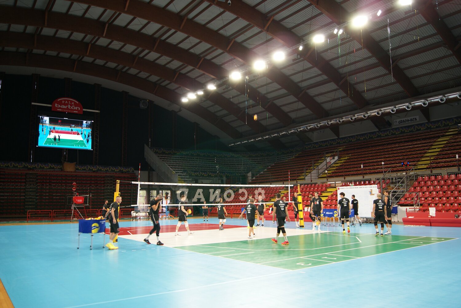 ペルージャの練習風景（8月下旬／筆者撮影）