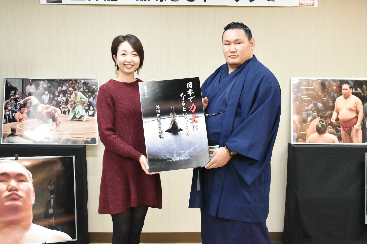 豊昇龍がゲストとして登壇したトークショーの写真(ホビージャパン提供)