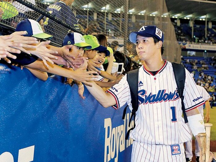山田哲人はボンズに並ぶか。3度目のトリプルスリーへ。~「稼頭央さんってパワプロの能力が……」~<Number Web> photograph by KYODO