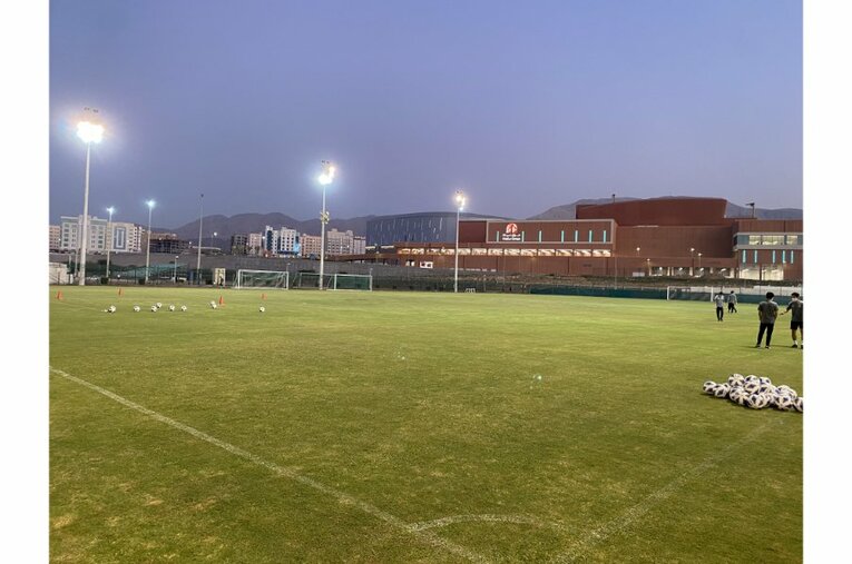 スルタン・カブース・スポーツコンプレックスの周辺は大きく変わっていた　©Atsushi Iio