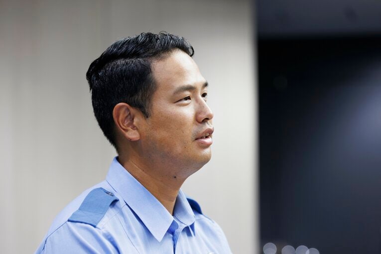 元プロ野球選手の警察官・大田阿斗里（2024年撮影）©Atsushi Hashimoto