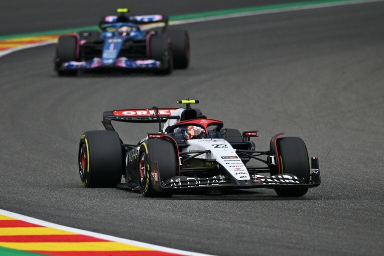 ベルギーGPの角田裕毅　©Getty Images / Red Bull Content Pool