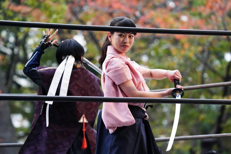 小倉城武将隊による演武　©Essei Hara