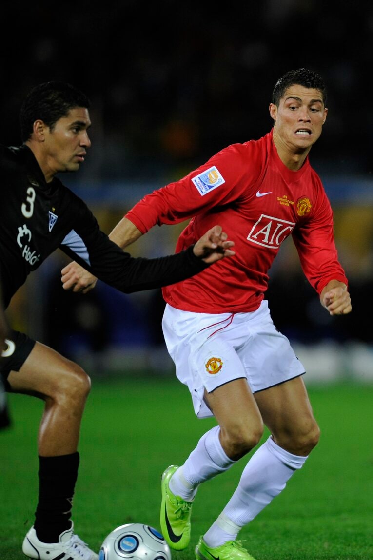 2008年クラブW杯でのC・ロナウド　©Takuya Sugiyama