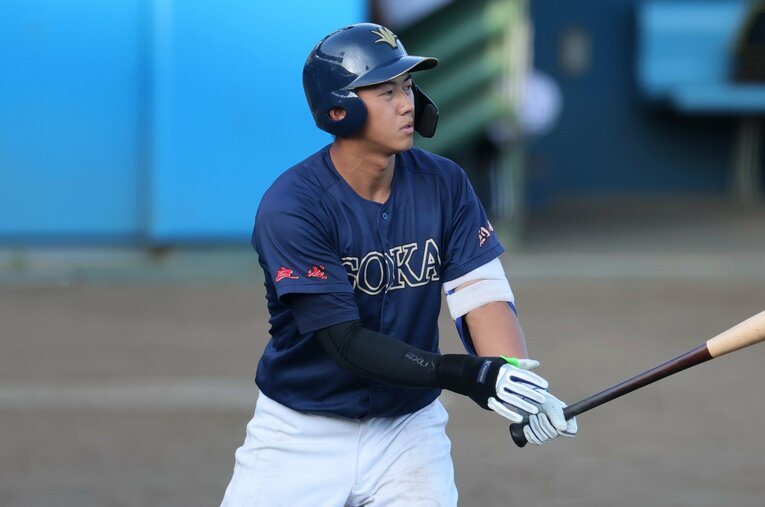 3球団競合の末、阪神が指名権を獲得した創価大の立石正広。複数競合が想定されたため、「一本釣り」を狙った球団も？ ／ photograph by Shigeki Yamamoto