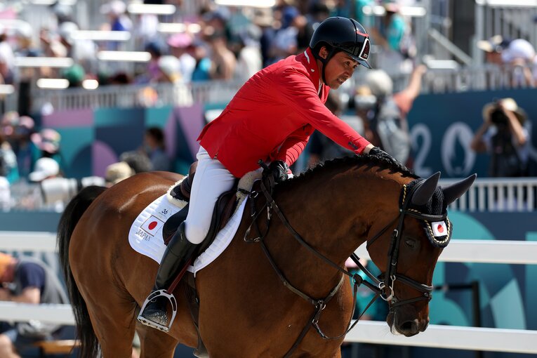 パリ五輪、「グラフトンストリート」とコミュニケーションを取る大岩　©Kevin C. Cox/Getty Images