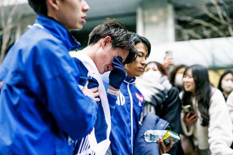 7秒差でシードを逃し、涙をのんだ11位の順大・古川　©Kiichi Matsumoto