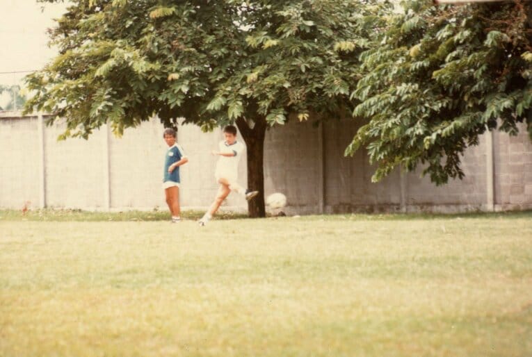 ジュニアユース日本代表（現U-15）の合宿風景（写真：本人提供）