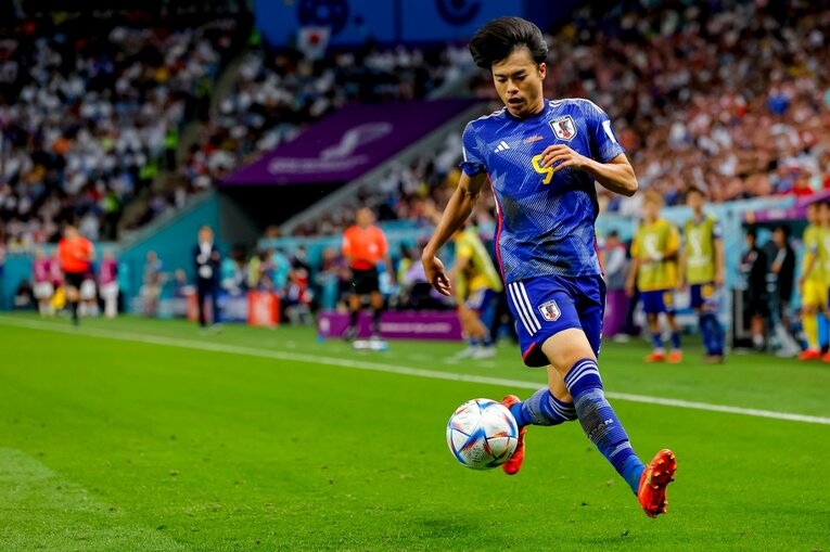 カタールW杯での三笘　©Kiichi Matsumoto/JMPA