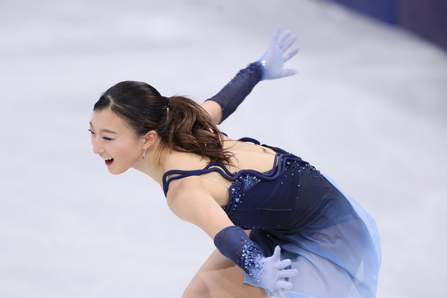 ミラノ・コルティナ五輪個人戦SPではノーミスの演技を見せた坂本　©JMPA