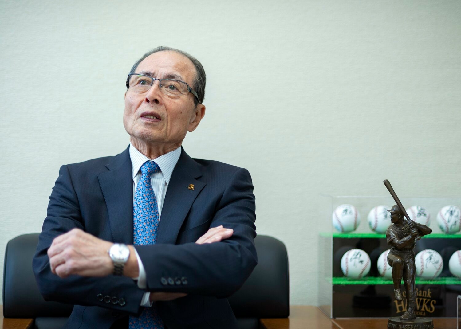 子供たちの野球の聖地を作るという構想があるという王　©Takuya Sugiyama