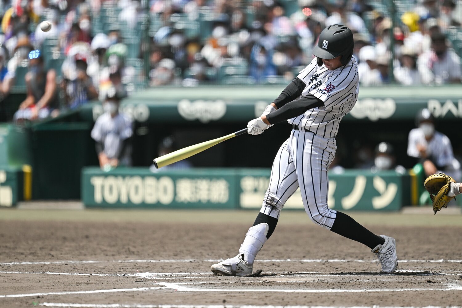 190cmの弟・慶太。バッティングシーン②　©Nanae Suzuki