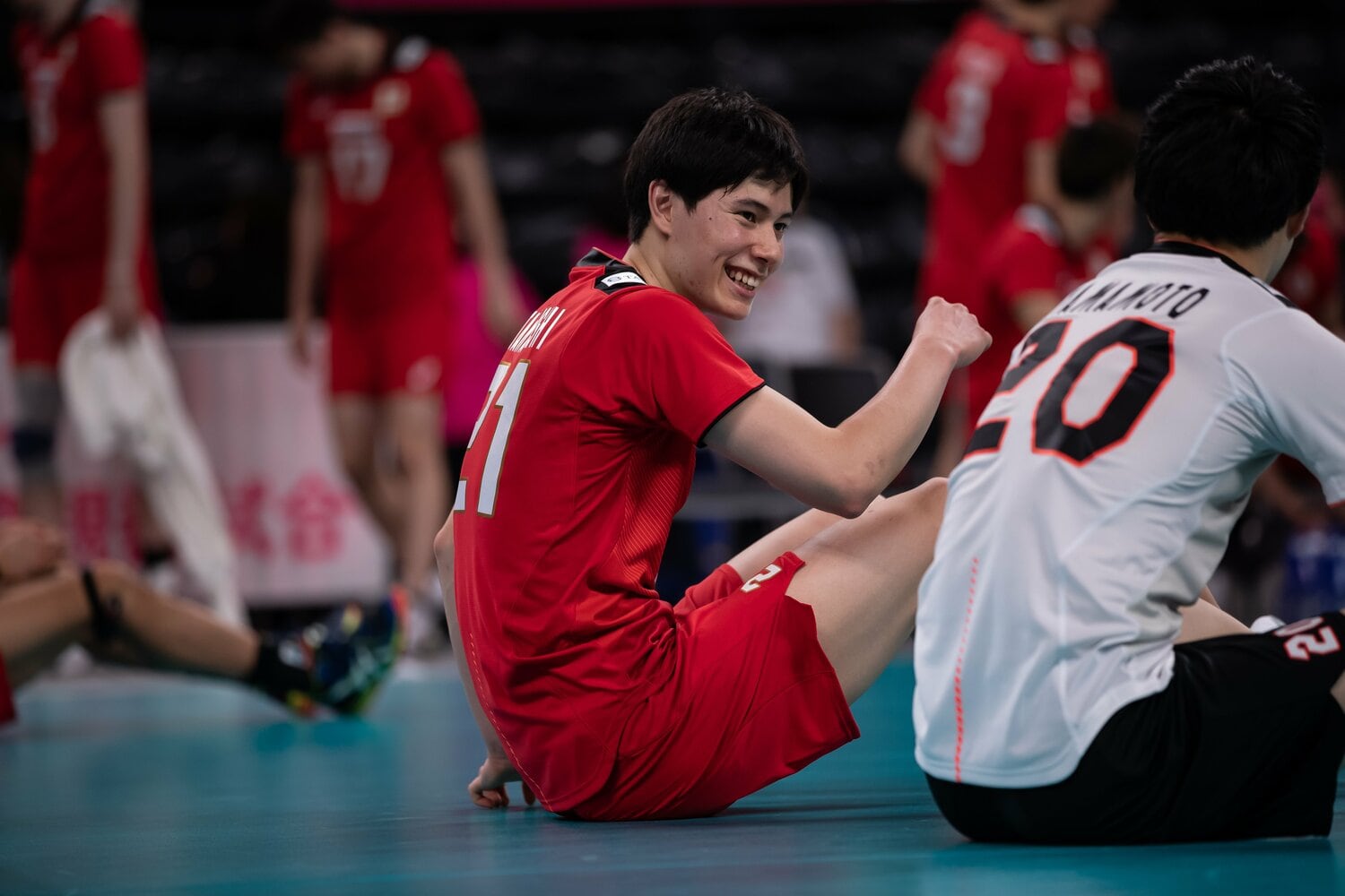 高橋藍は高校3年生だった20年2月に代表初選出。21年5月の中国戦でデビューした　©︎Takahisa Hirano