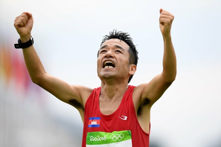 リオ五輪に出場した際の猫ひろし　©Getty Images