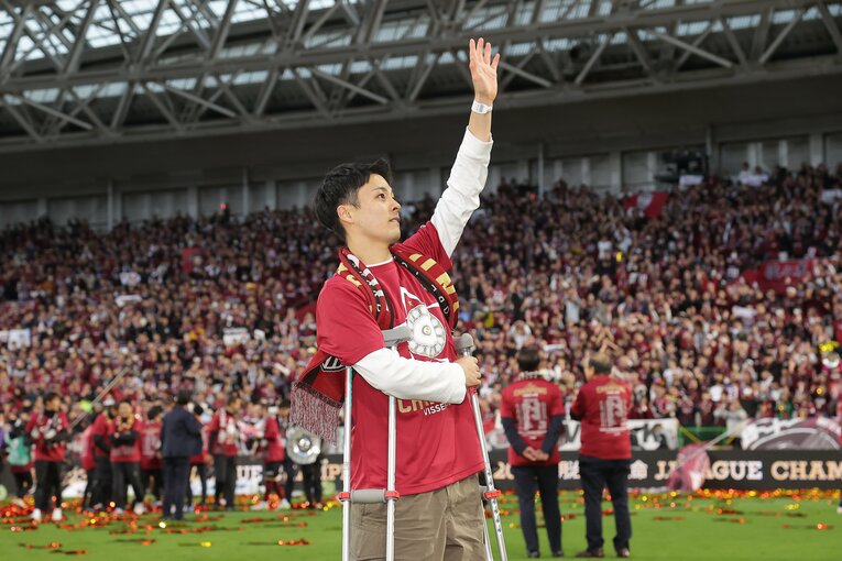 昨年、湘南ベルマーレからレンタル加入した齊藤未月。8月の柏戦で全治約1年の大怪我を負うまで、ほぼ全試合に出場し優勝に貢献。今年完全移籍を果たした　©J.LEAGUE