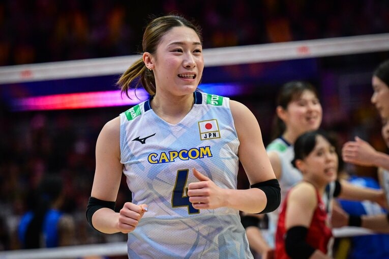 石川真佑（VNLファイナル決勝・イタリア戦）　©︎Volleyball World