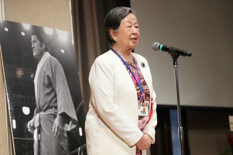 力道山夫人の田中敬子さんは力道山と猪木の思い出を語った　©Essei Hara