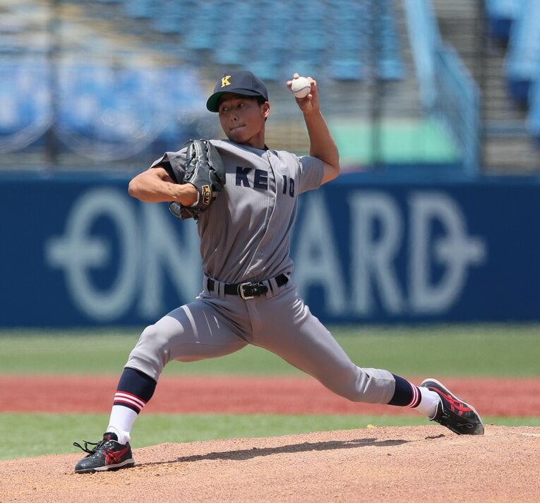 ドラフト目玉ベスト3 投手編【3】慶応大・増居翔太（171cm72kg・左投左打・彦根東高）　©JIJI PRESS