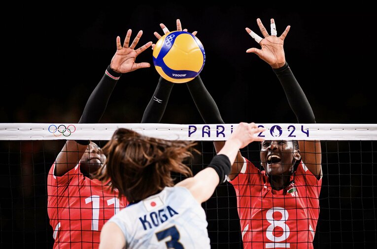パリ五輪予選ラウンド・ケニア戦　©︎Volleyball World