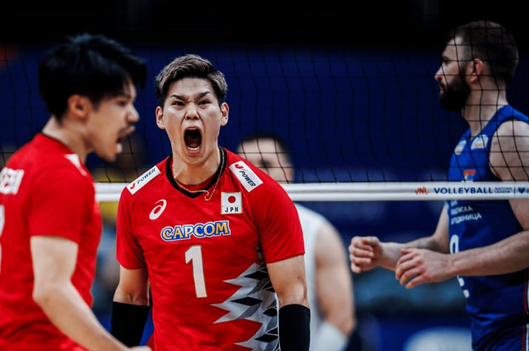 西田有志（VNLセルビア戦）©︎Volleyball World