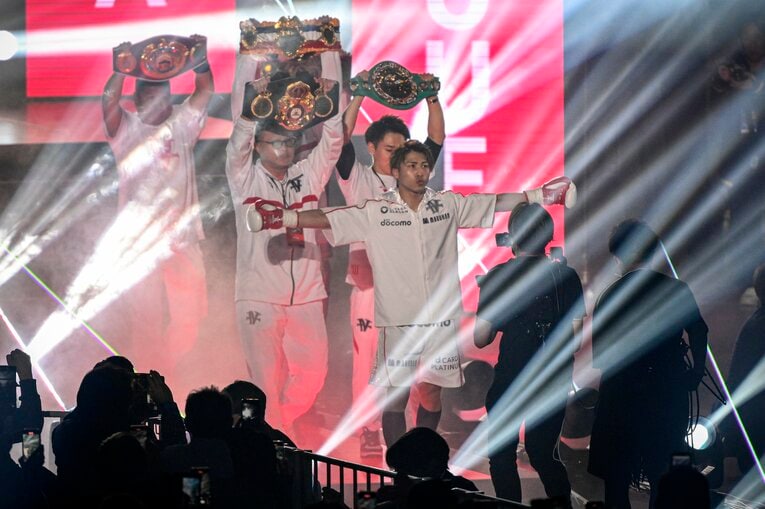 井上尚弥の入場。1月24日、有明アリーナ　©Takuya Sugiyama