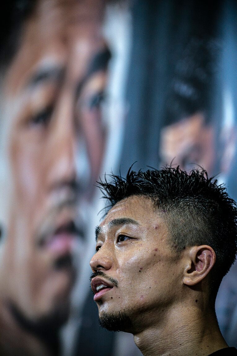 試合後の中谷潤人　©Takuya Sugiyama