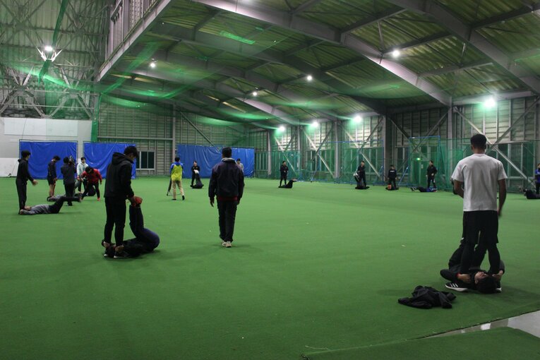 野球の練習はもちろん、安田監督はフィジカルトレーニングも重視する　©NumberWeb