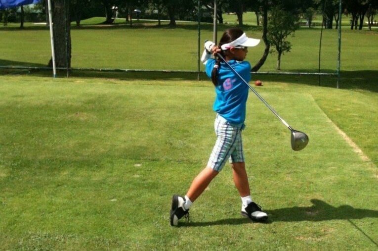 ゴルフにのめり込んで行った小さい頃の笹生優花（写真／正和さん提供）
