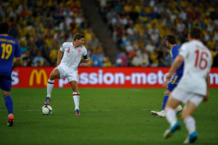 イングランド代表でプレーしたジェラード（写真は2012年ユーロ） ©Takuya Sugiyama