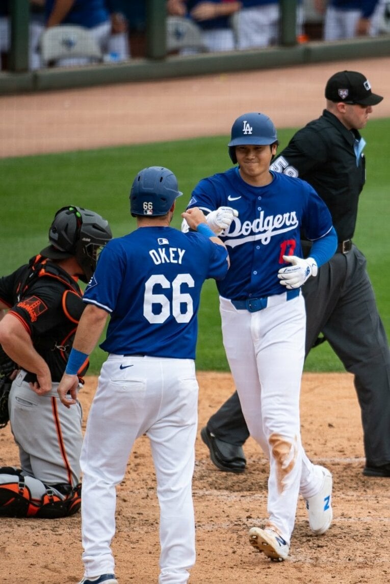 Numberカメラマンのオリジナル撮影「2024ドジャースキャンプ」での大谷（20枚超の21枚目）　©Nanae Suzuki