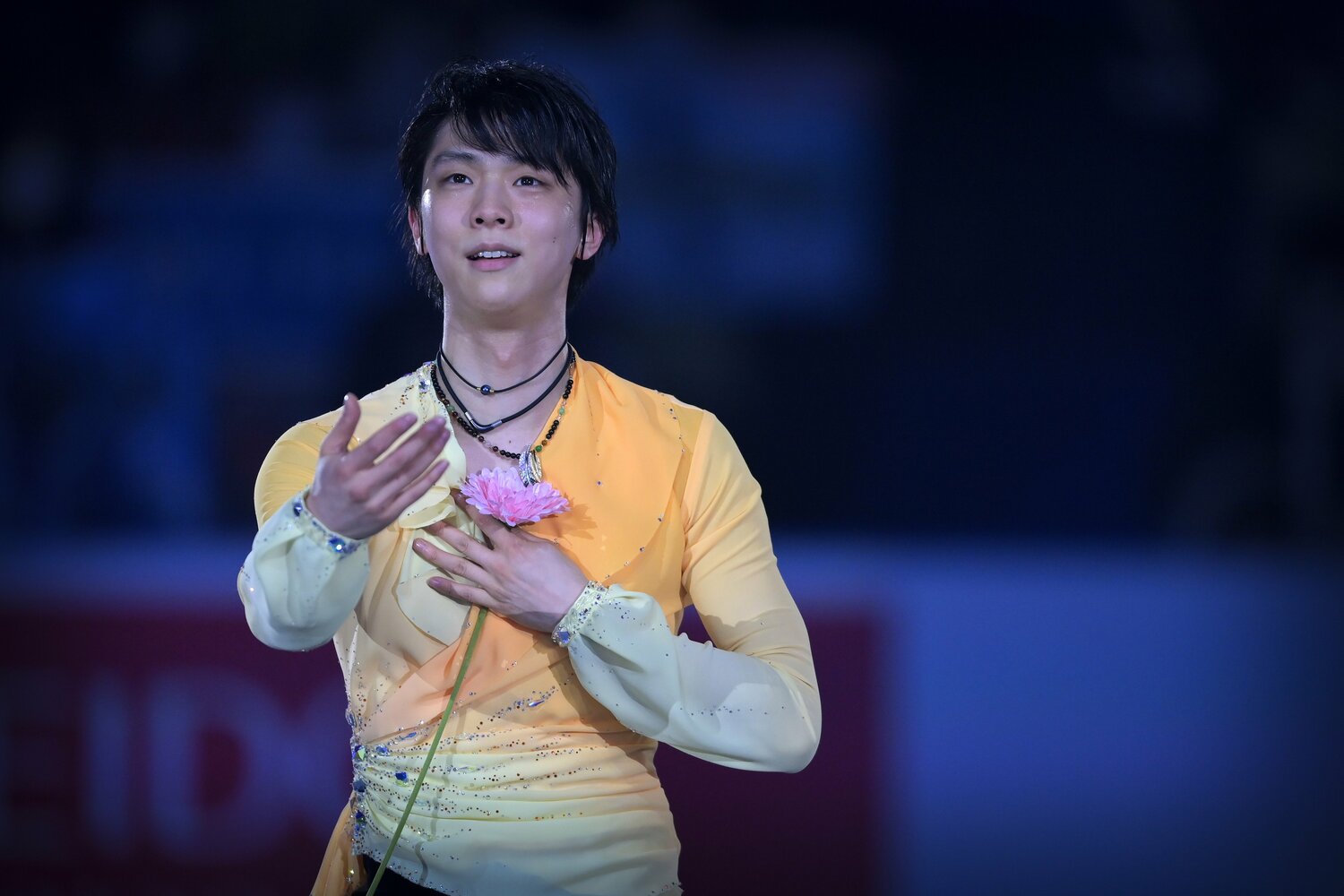 4月の国別対抗戦エキシビションでの羽生結弦