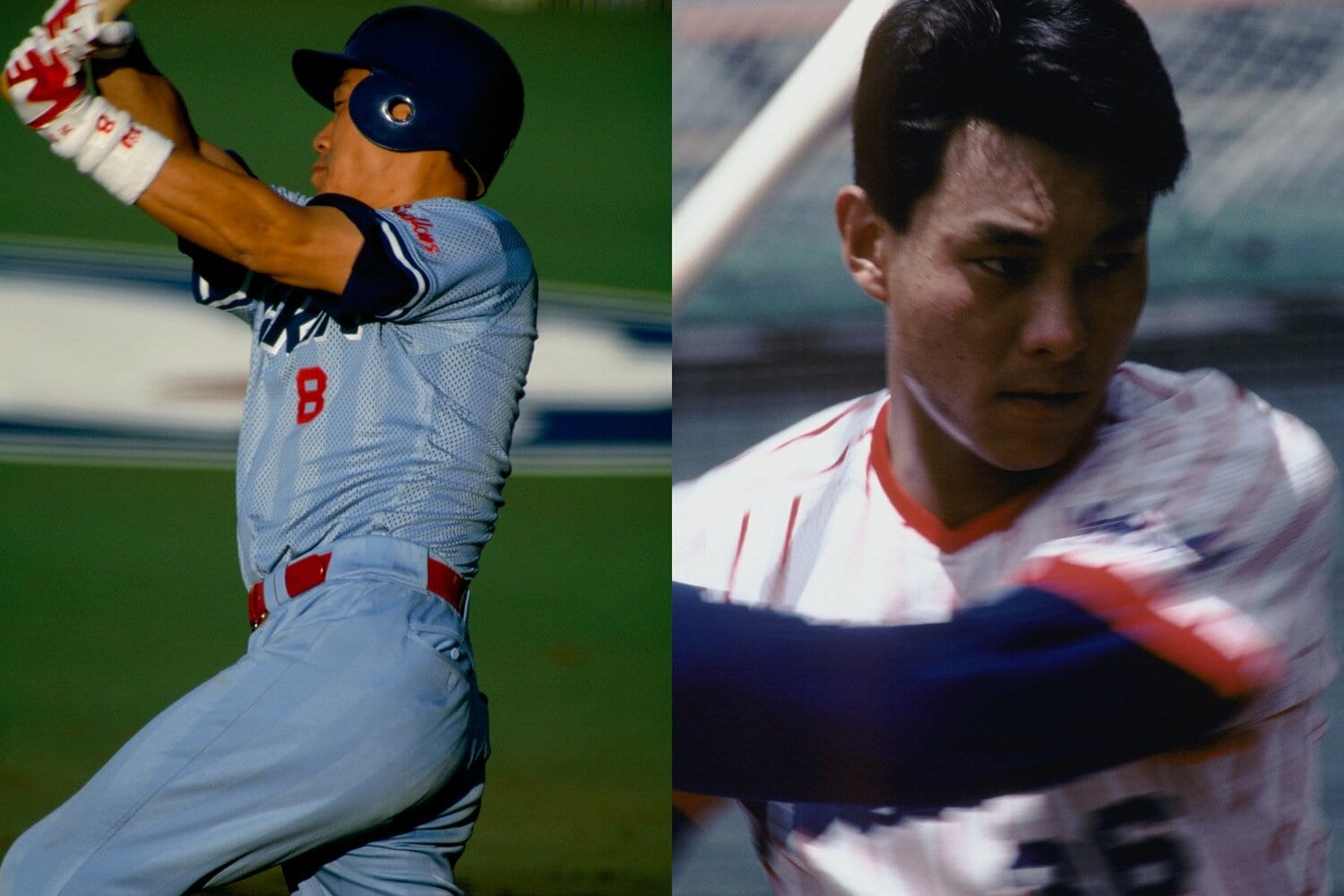 強力なヤクルト打線の中軸を担った広沢克己と池山隆寛　©BUNGEISHUNJU