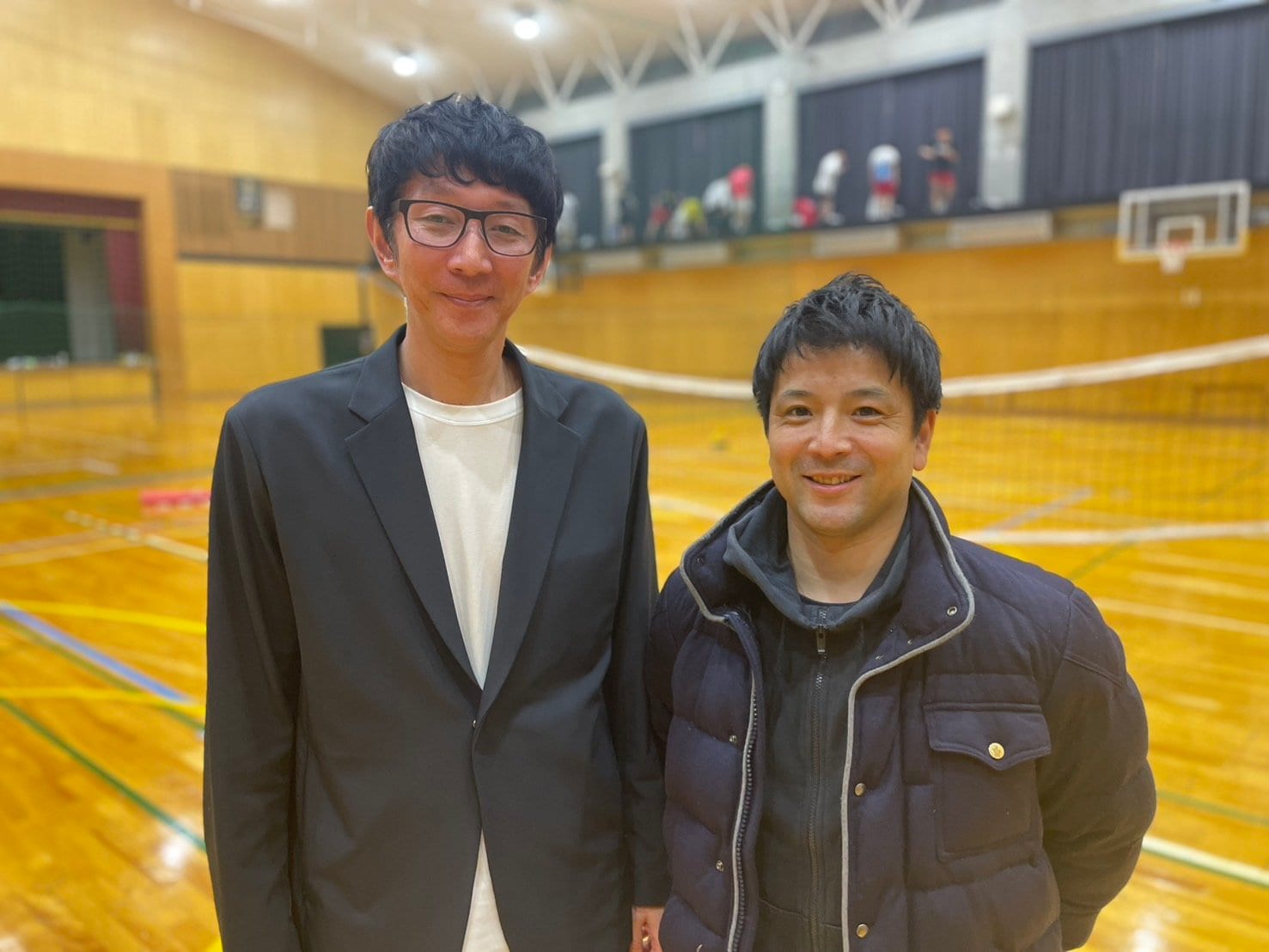 愛工大名電高校・北川祐介監督（左）と古賀幸一郎コーチ（筆者撮影）